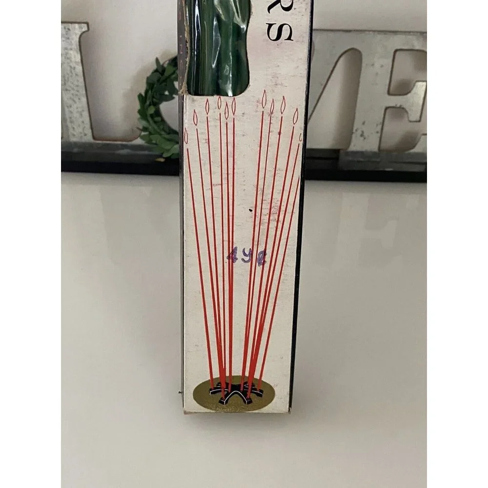 Slim Taper‎ Candles Green Yellow Columbia Continental Tapers 15